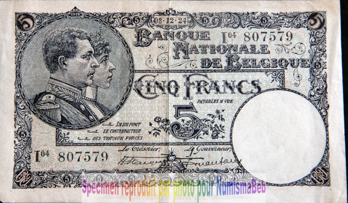5 Francs belgique